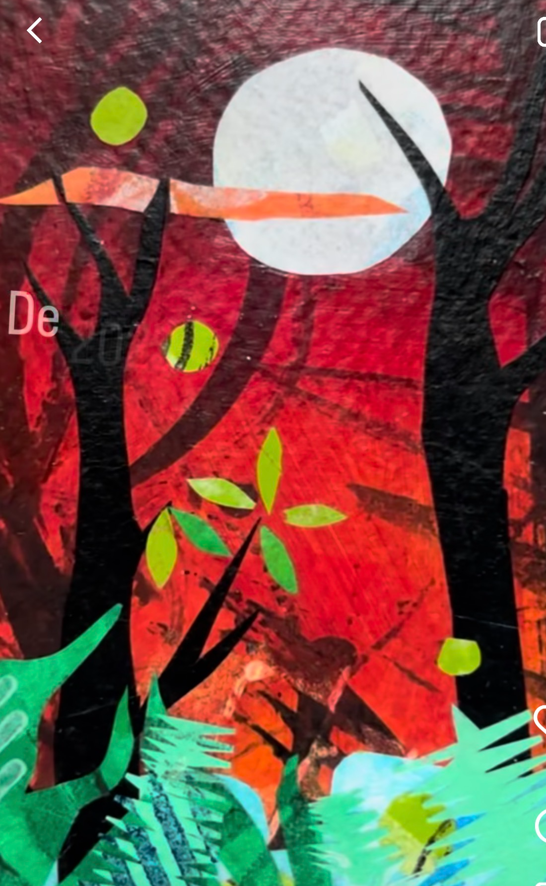 Collage lune rouge